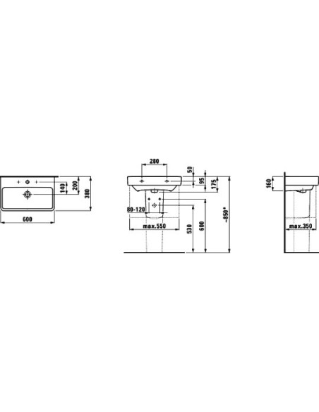 Laufen izlietne Pro S 8.1895.9.000.104.1 - 8 Laufen izlietne Pro S 8.1895.9.000.104.1 - 8