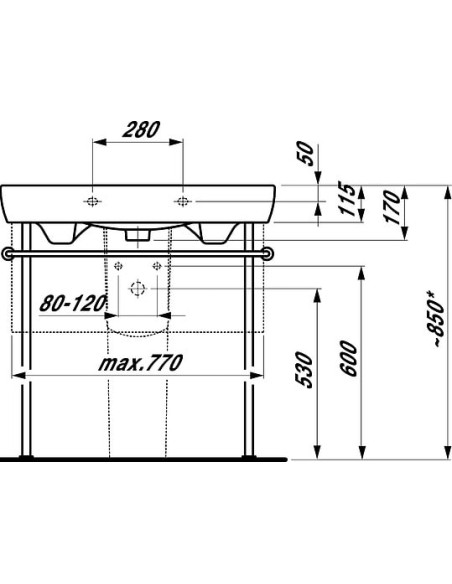 Laufen izlietne Pro 8.1395.6.000.104.1 - 4 Laufen izlietne Pro 8.1395.6.000.104.1 - 4