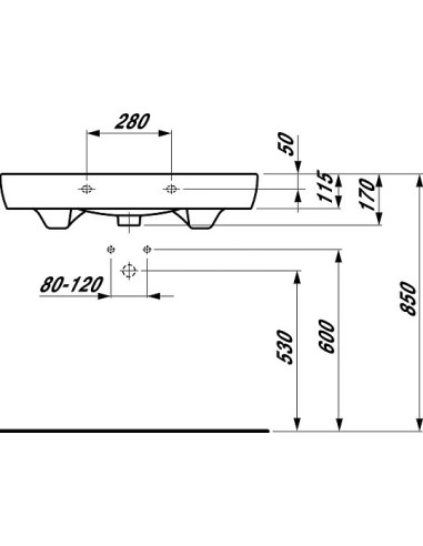Laufen izlietne Pro 8.1395.6.000.104.1 - 5