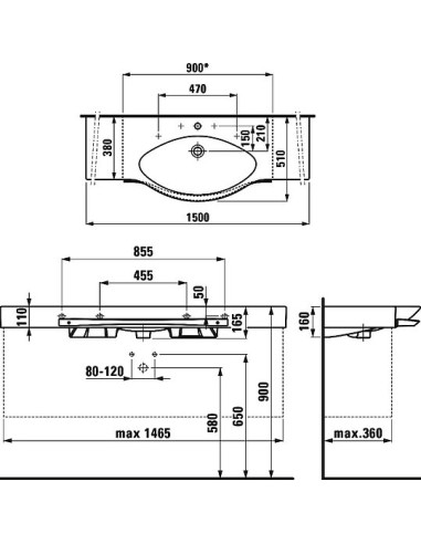 Laufen izlietne Palace 8.1170.6.000.104.1 - 13