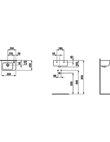 Laufen izlietne roku mazgāšanai Pro A 8.1695.5.000.106.1 - 4