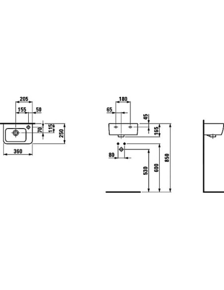 Laufen izlietne roku mazgāšanai Pro A 8.1695.5.000.106.1 - 4 Laufen izlietne roku mazgāšanai Pro A 8.1695.5.000.106.1 - 4