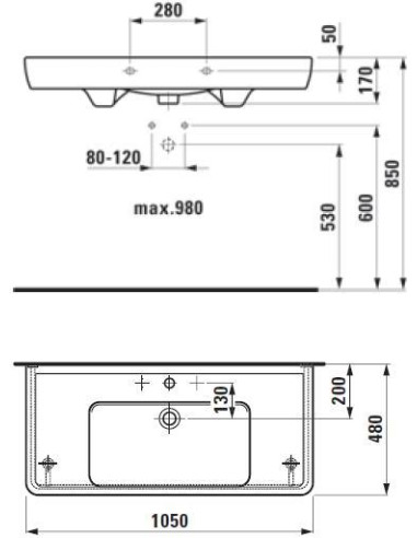 Laufen izlietne Pro 8.1395.8.000.104.1 - 6