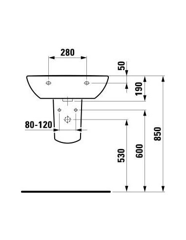Laufen izlietne Pro 8.1095.2.000.104.1 - 7