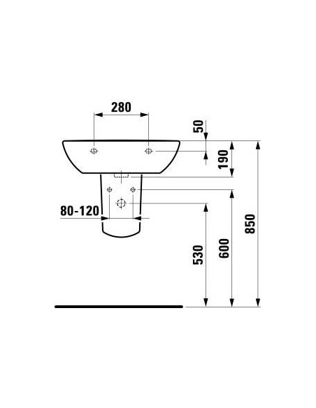 Laufen izlietne Pro 8.1095.2.000.104.1 - 7