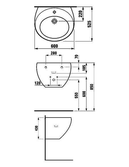 Laufen izlietne Alessi One 8.1097.2.400.104.1 - 10 Laufen izlietne Alessi One 8.1097.2.400.104.1 - 10