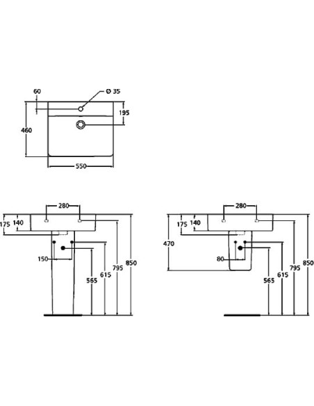 Ideal Standard izlietne Connect Cube E784401