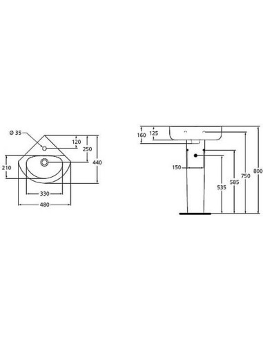 Ideal Standard izlietne roku mazgāšanai Connect...