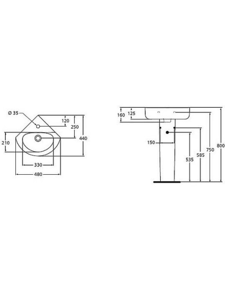 Ideal Standard izlietne roku mazgāšanai Connect E793101