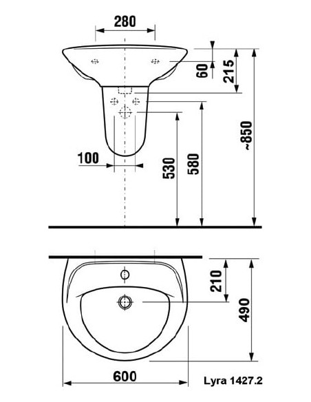 Jika izlietne Lyra 60 1427.2 - 9 Jika izlietne Lyra 60 1427.2 - 9