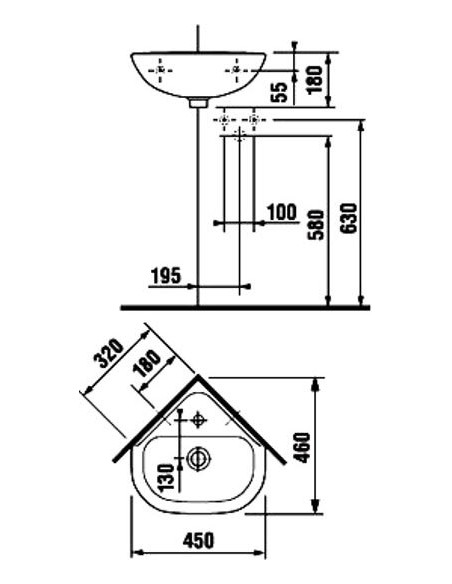 Jika izlietne roku mazgāšanai Olymp 45 1661.2 - 5