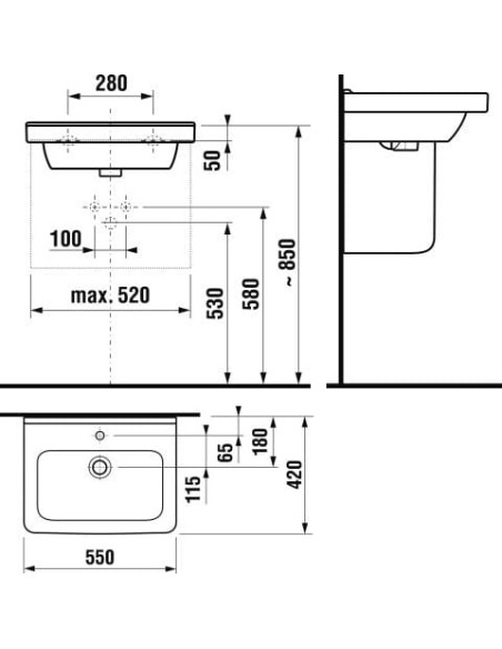 Jika izlietne Cubito 55 1042.2 - 15 Jika izlietne Cubito 55 1042.2 - 15