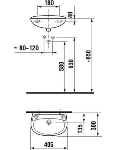 Jika izlietne roku mazgāšanai Lyra 40 1527.1 - 4