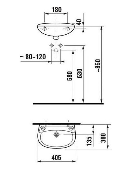 Jika izlietne roku mazgāšanai Lyra 40 1527.1 - 4