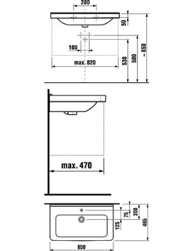 Jika izlietne Cubito 85 1042.6 - 15