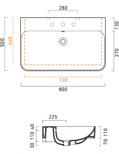 Catalano izlietne Green 80