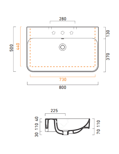 Catalano izlietne Green 80