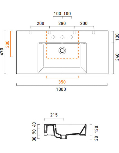 Catalano izlietne Premium Up 100