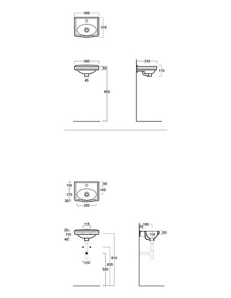 Simas izlietne roku mazgāšanai Londra LO944