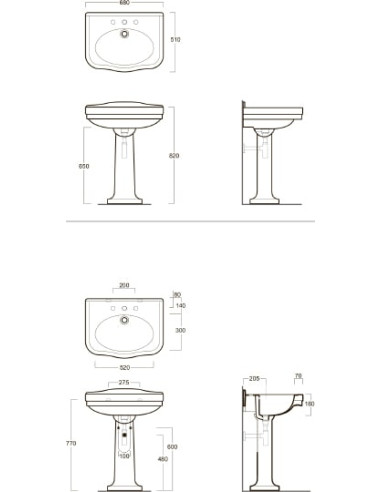 Simas izlietne Londra LO924