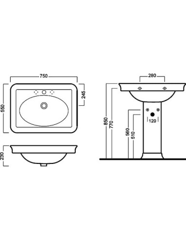 Hatria izlietne Dolcevita