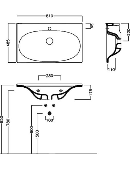 Hatria izlietne Le Fiabe Y1AB