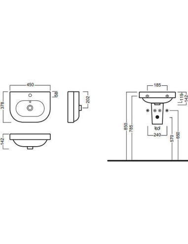 Hatria izlietne roku mazgāšanai Daytime