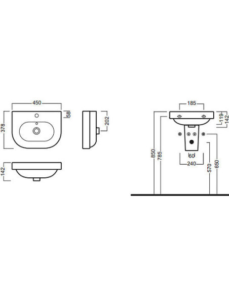 Hatria izlietne roku mazgāšanai Daytime