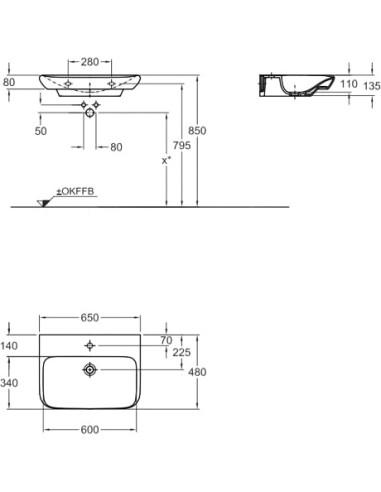 Keramag izlietne MyDay 125465