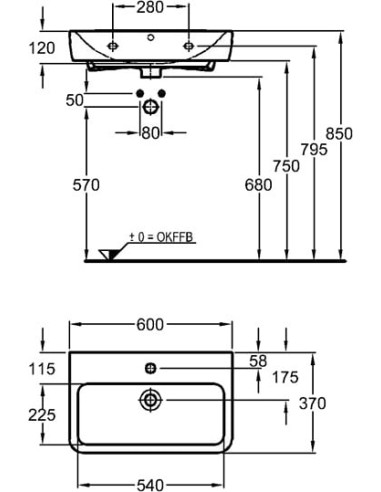 Keramag izlietne Renova Nr.1 Comprimo New 226160
