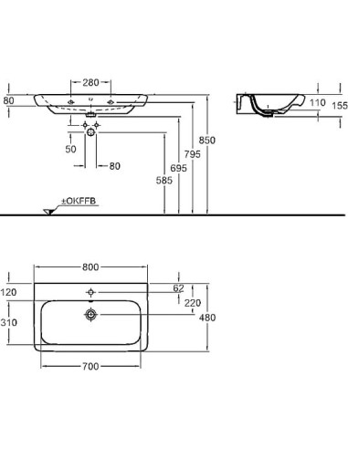 Keramag izlietne It! 12198