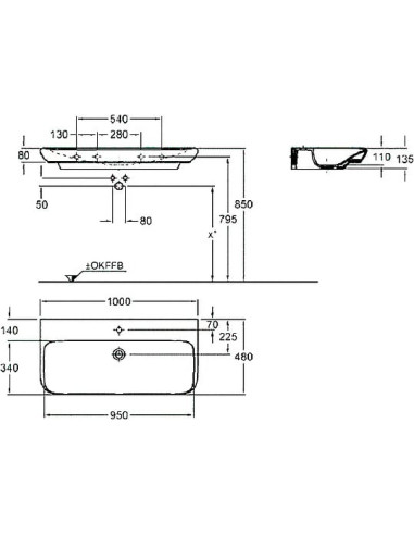 Keramag izlietne MyDay 12540