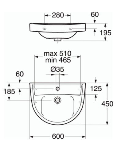 Gustavsberg izlietne Nordic 2600