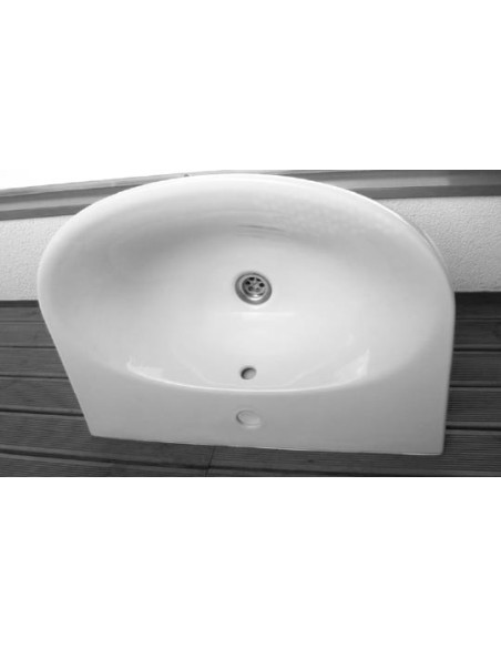 Vannas istabas izlietne Nautic 5560 montējama ar skrūvēm/kronšteiniem 60 cm