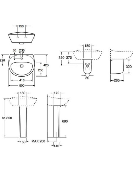 Gustavsberg izlietne Estetic 410350R1
