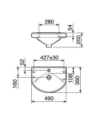 Gustavsberg izlietne roku mazgāšanai Basic 590-3