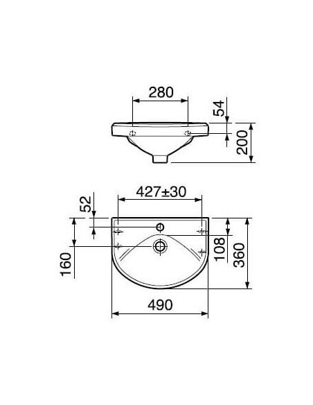 Gustavsberg izlietne roku mazgāšanai Basic 590-3