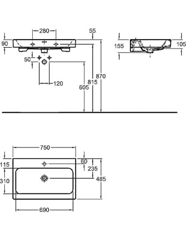 Keramag izlietne ICon 124075