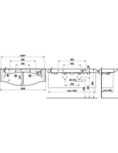 Laufen izlietne Palace 8.1370.6.000.104.1 - 5