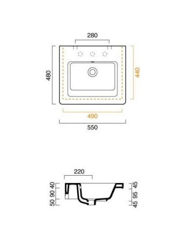 Catalano izlietne New Light 55