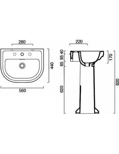 Catalano izlietne Canova Royal 56