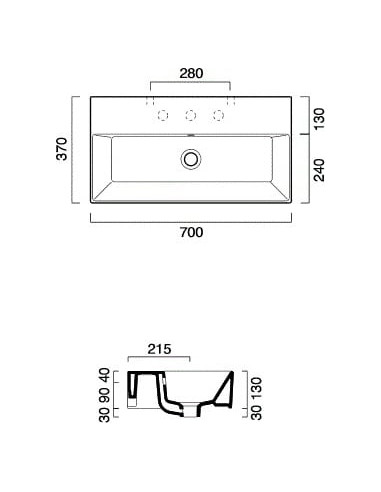 Catalano izlietne Premium 70