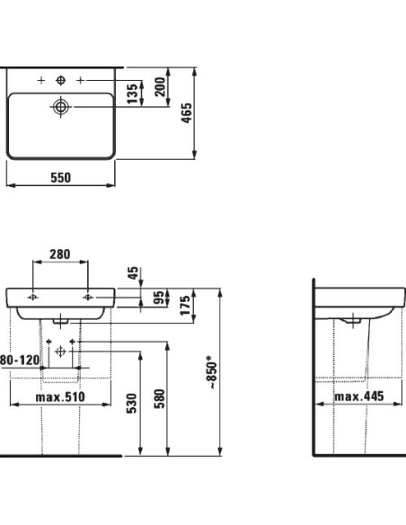 Laufen izlietne Pro S 8.1096.2.000.104.1 - 17