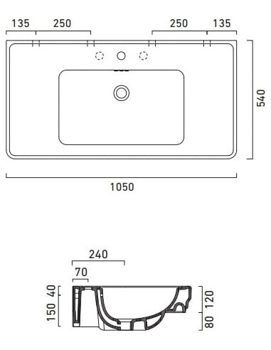 Catalano izlietne Canova Royal 105