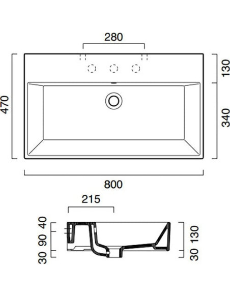 Catalano izlietne Premium 80