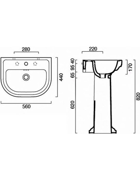 Catalano izlietne Canova Royal 56