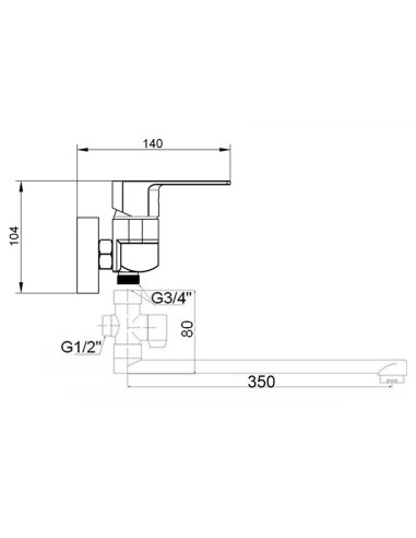 Vannas krāns ar komplektu MG-2538, MALTA
