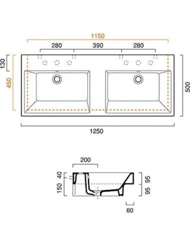 Catalano izlietne Zero 125