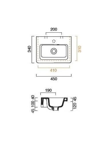 Catalano izlietne roku mazgāšanai New Light 45