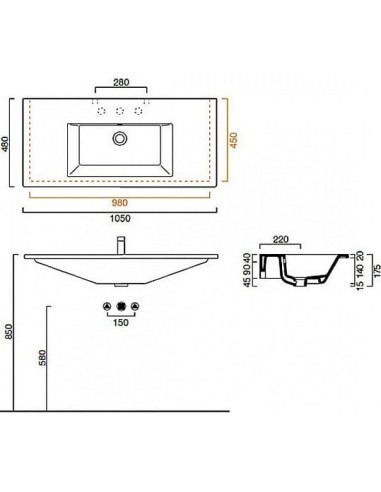 Catalano izlietne Star 105